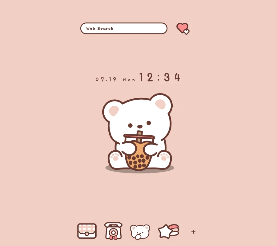 Bubble Tea Bear Theme +HOME screenshot